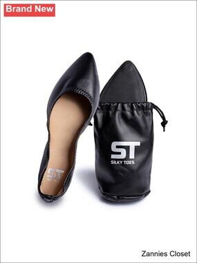 ✨ Silky Toes Women's Foldable Flats Pointed Toe Pull-On Comfort Travel Office